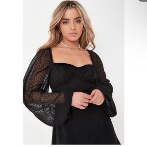 Misguided Black Polka Dot Dress